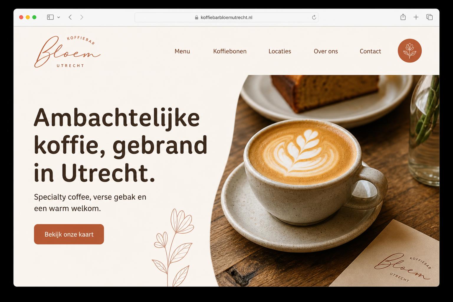 Diseño web para Koffiehuis Bloem